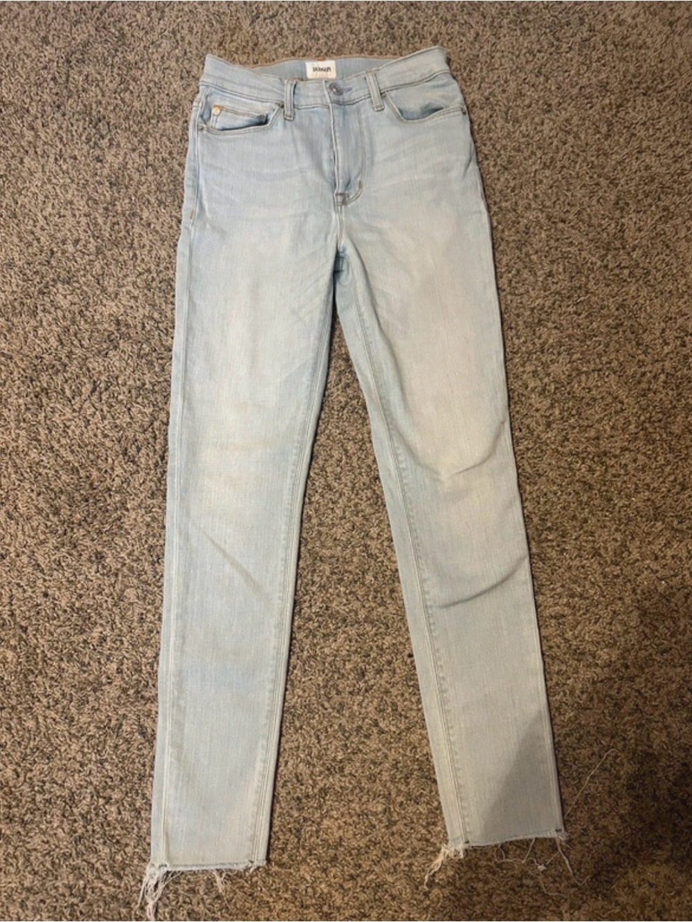 Hudson Jeans Pale Blue Skinny with Raw Hem